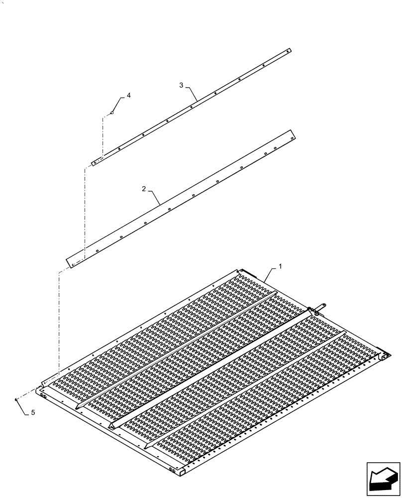 Схема запчастей Case IH AF4088 - (74.118.AD[02]) - LOWER SIEVE, 1 5/8" CLOSZ (74) - CLEANING