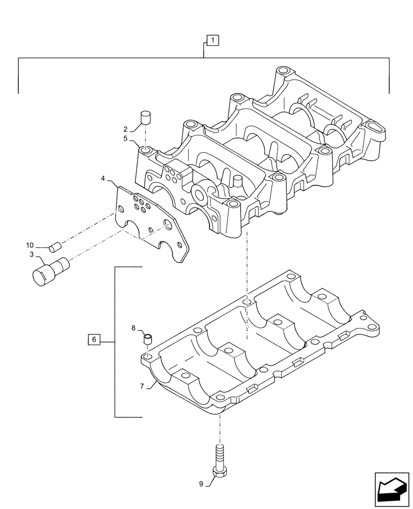 Схема запчастей Case IH 150A - (10.110.AC[02]) - DYNAMIC BALANCER - HOUSING (10) - ENGINE