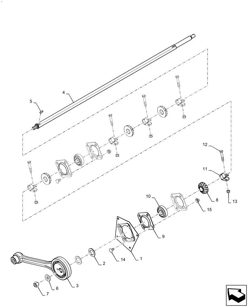 Схема запчастей Case IH AF4088 - (74.101.BB) - DRIVE SHAFT, CLEANING SYSTEM (74) - CLEANING