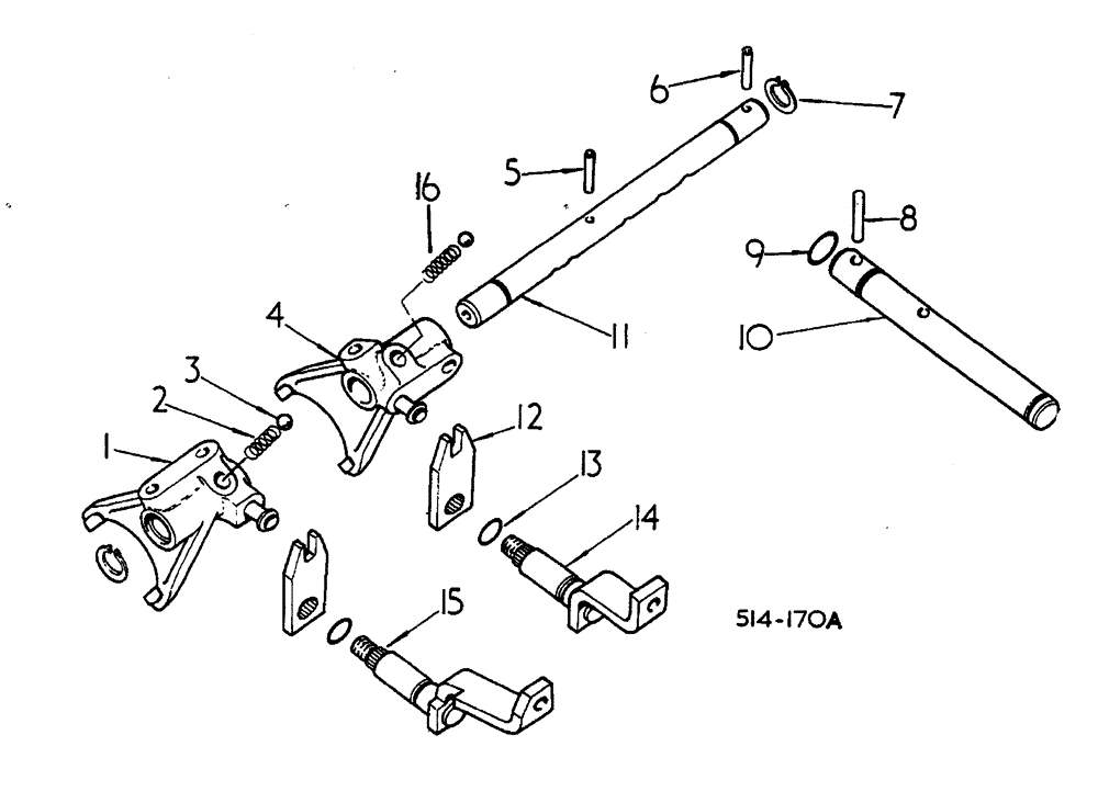 Схема запчастей Case IH 884 - (07-058) - GEAR SHIFT MECHANISM - RANGE TRANSMISSION - 884 (04) - Drive Train