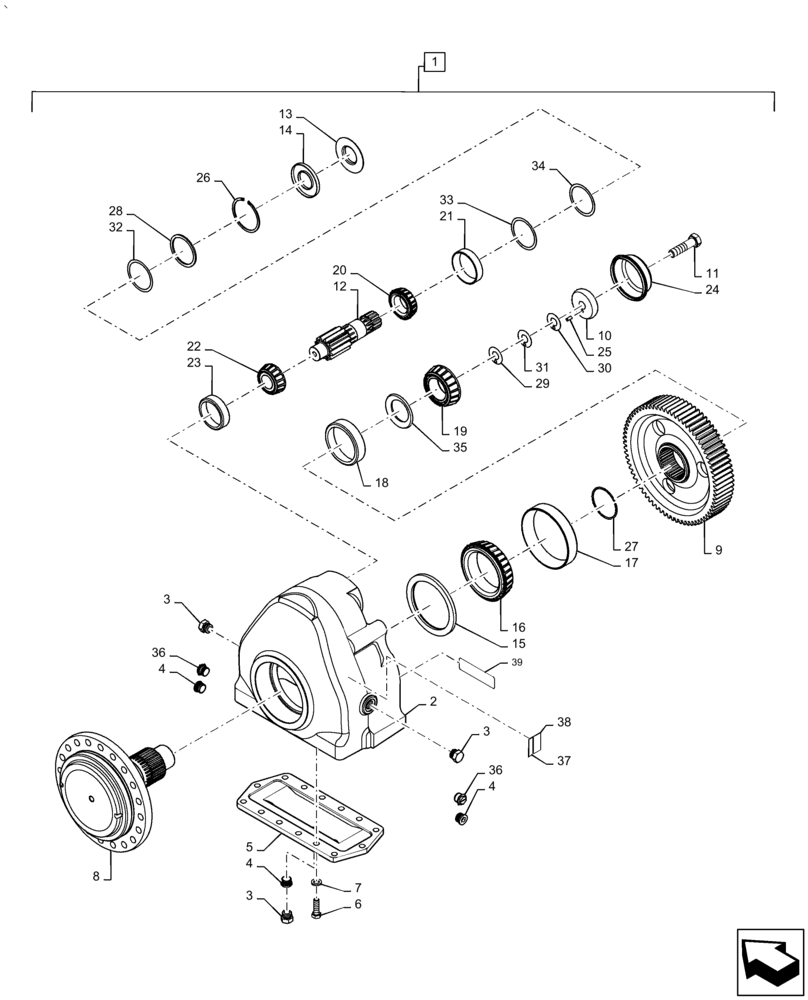 Схема запчастей Case IH AF4077 - (25.310.AB) - FINAL DRIVE, ASSY (25) - FRONT AXLE SYSTEM