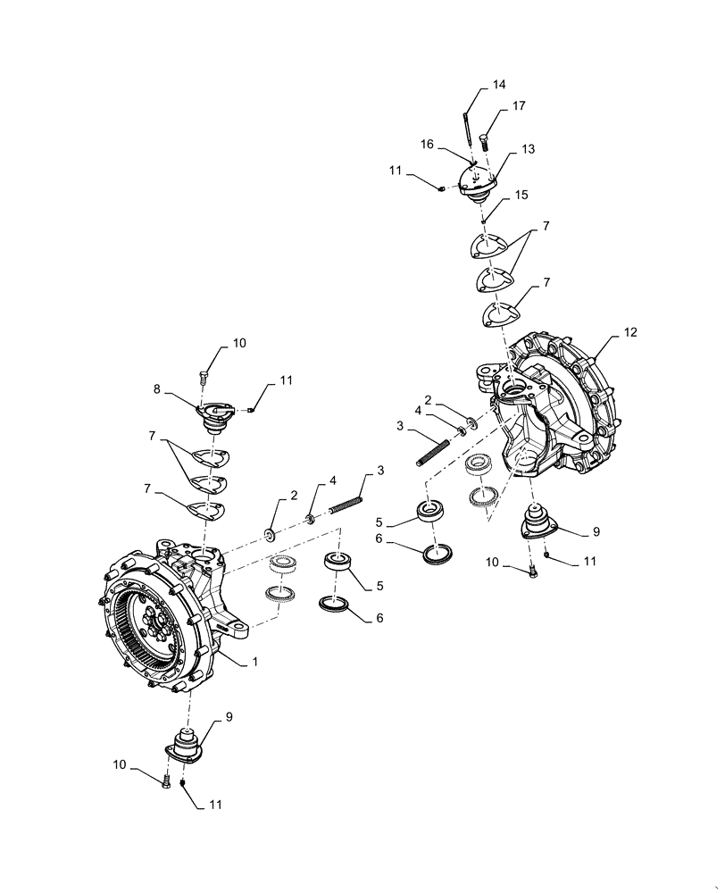 Схема запчастей Case IH MAGNUM 220 - (25.108.AE[04]) - VAR - 429327 - KNUCKLE ASSY, MOUNTING PARTS - CL 4 (25) - FRONT AXLE SYSTEM