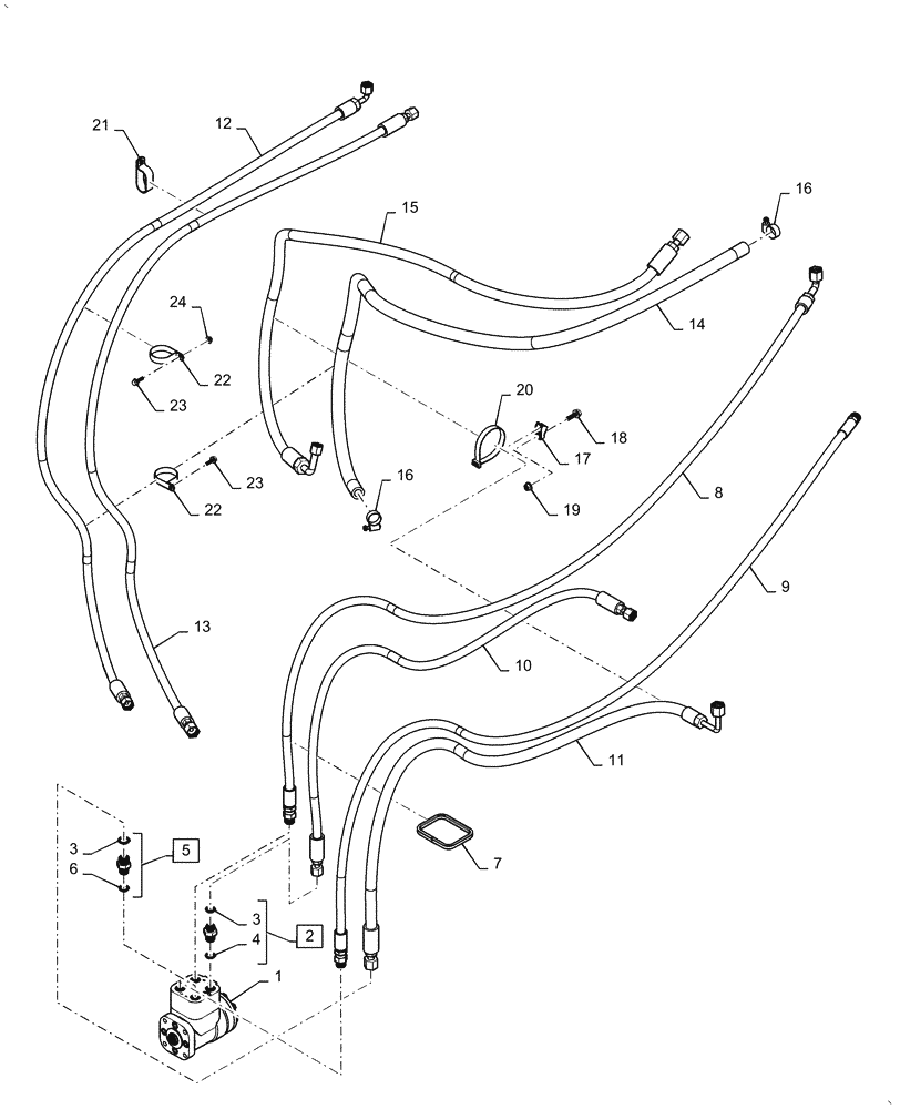 Схема запчастей Case IH AF4088 - (41.206.AA) - PUMP, HYDRAULIC STEERING (41) - STEERING