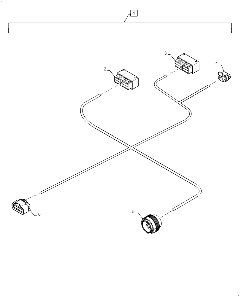 Схема запчастей Case IH 1265 - (55.100.AA[15]) - HARNESS, WIRE, ELECTRIC CLUTCH, ROW UNIT (55) - ELECTRICAL SYSTEMS