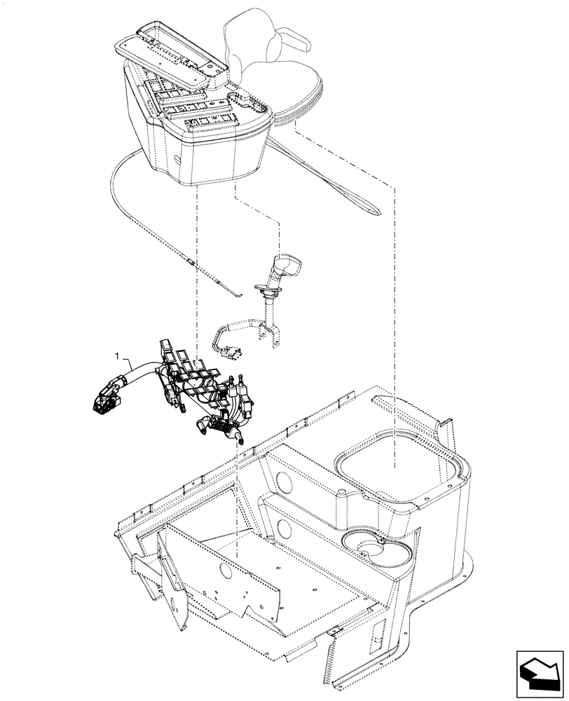 Схема запчастей Case IH AF4077 - (55.510.AF[02]) - HARNESS, CONSOLE, HEATER, AIR CONDITIONER, USE FOR 2016 (55) - ELECTRICAL SYSTEMS