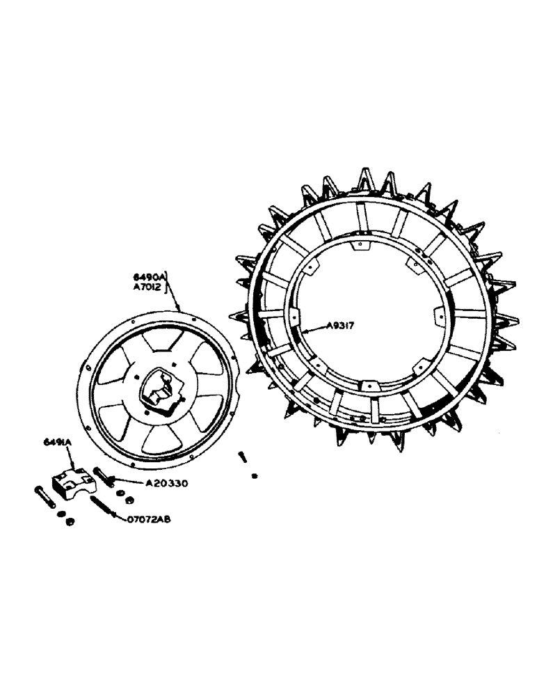 Схема запчастей Case IH 700 - (132) - STEEL REAR WHEEL, FOR GENERAL PURPOSE TRACTORS (06) - POWER TRAIN