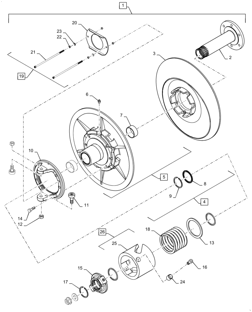 Схема запчастей Case IH AF4088 - (66.260.AV ) - PULLEY ASSY, TORQUE SENSING UNIT (66) - THRESHING