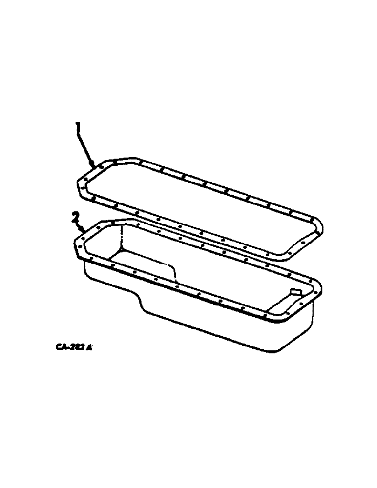 Схема запчастей Case IH C-301 - (E-15[A]) - CRANKCASE OIL PAN, 453 AND 715 COMBINES 