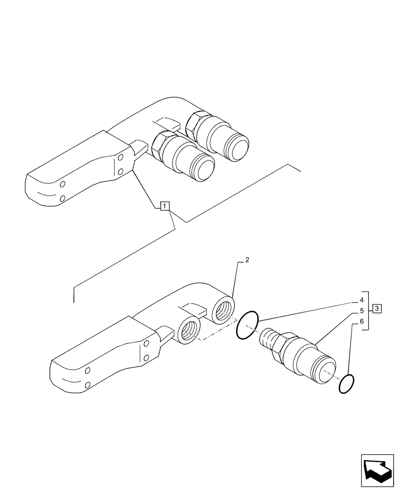 Схема запчастей Case IH PUMA 200 CVT - (35.204.BB[01]) - VAR - 391164, 391165, 758058, 758059, 758060, 758061 - QUICK COUPLER, COMPONENTS (35) - HYDRAULIC SYSTEMS