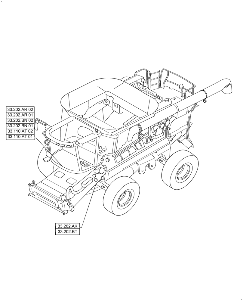 Схема запчастей Case IH AF4088 - (33.000.00) - SECTION INDEX - BRAKES & CONTROLS (33) - BRAKES & CONTROLS