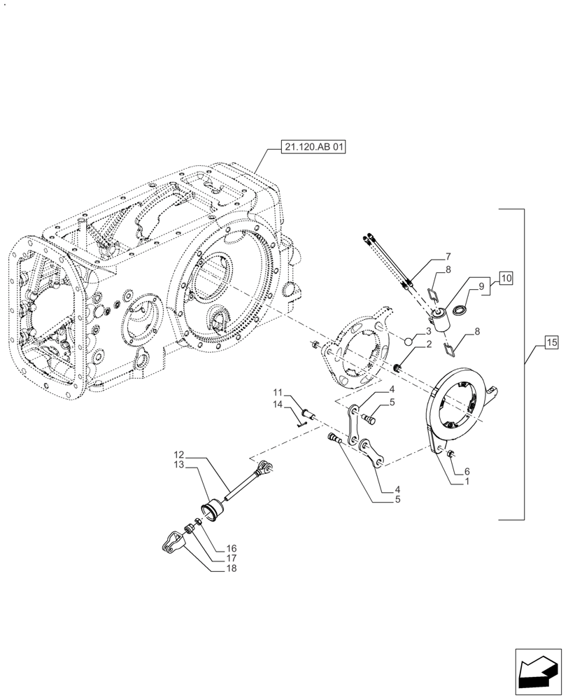 Схема запчастей Case IH FARMALL 120A - (33.120.AC) - VAR - 390331, 330331 - BRAKE, ACTUATOR (33) - BRAKES & CONTROLS