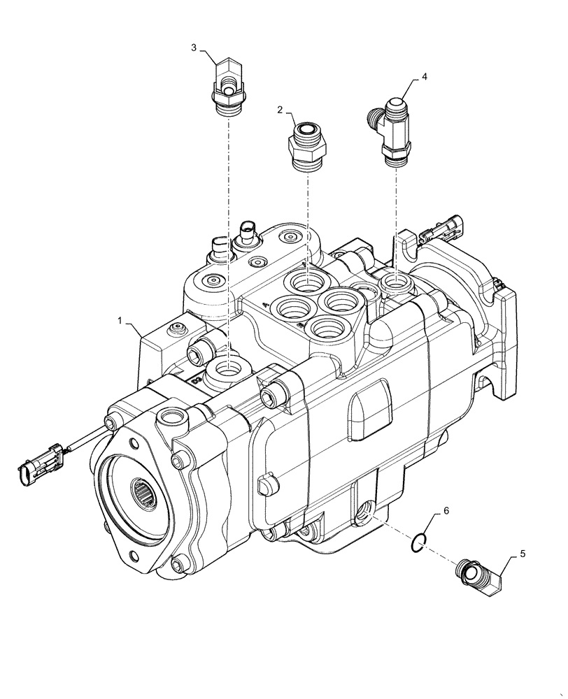 Схема запчастей Case IH WD1504 - (35.910.AD) - HYDRAULIC PUMP, GEARBOX, DRAPER 4 CYLINDER (35) - HYDRAULIC SYSTEMS