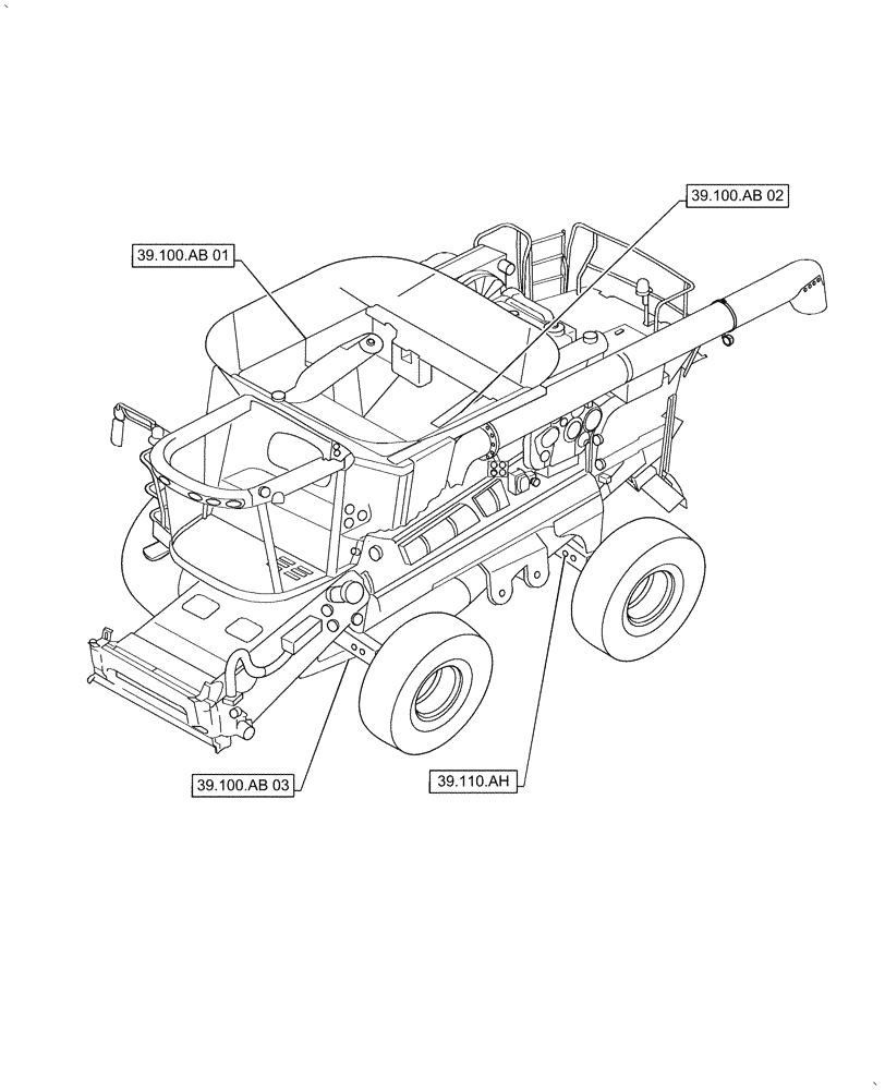 Схема запчастей Case IH AF4088 - (00.000.39) - PICTORIAL INDEX - FRAMES AND BALLASTING, USE FOR 2016 (00) - GENERAL & PICTORIAL INDEX