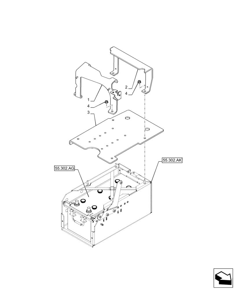 Схема запчастей Case IH PUMA 220 CVT - (35.204.BS[01]) - VAR - 381168 - LESS MID MOUNT VALVES (35) - HYDRAULIC SYSTEMS