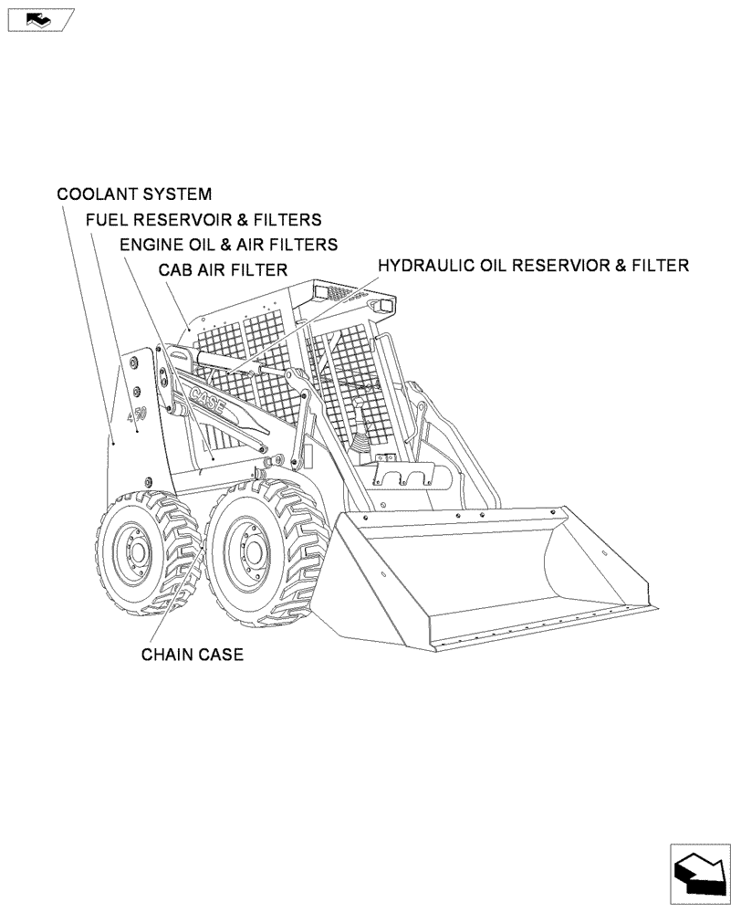 Схема запчастей Case IH 450 - (00-05) - FILTERS AND CAPACITIES (00) - PICTORIAL INDEX