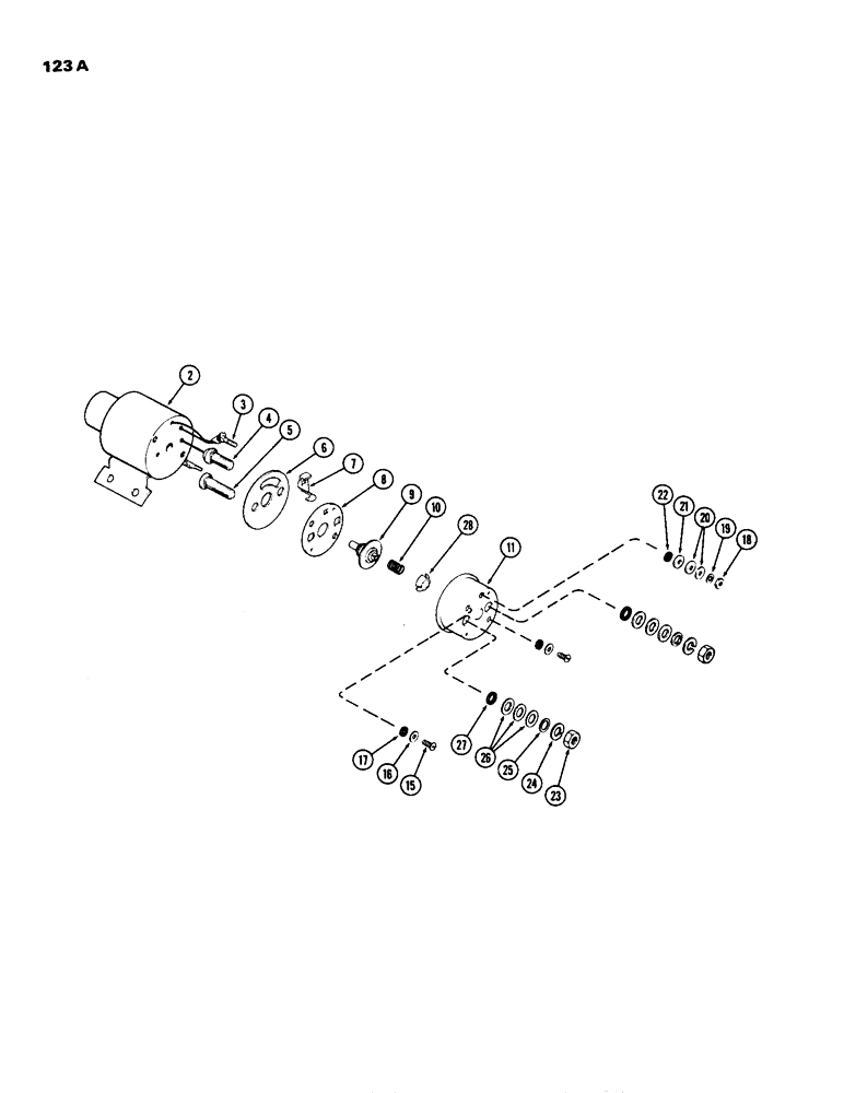 Схема запчастей Case IH 1070 - (0123A) - A42326 SOLENOID, USED WITH STARTER A59217 (04) - ELECTRICAL SYSTEMS