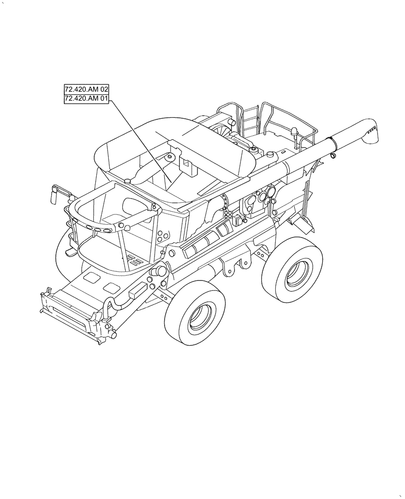 Схема запчастей Case IH AF4088 - (00.000.72) - PICTORIAL INDEX - SEPARATION (00) - GENERAL & PICTORIAL INDEX