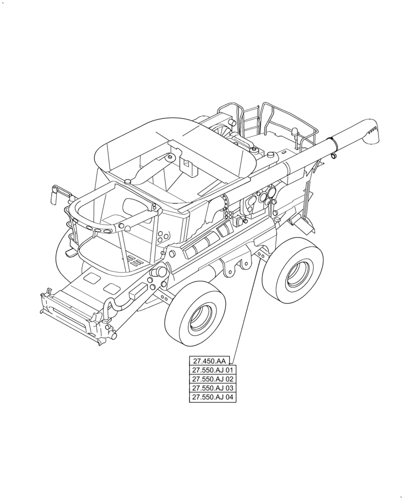 Схема запчастей Case IH AF4088 - (27.000.00) - SECTION INDEX - REAR AXLE SYSTEM (27) - REAR AXLE SYSTEM