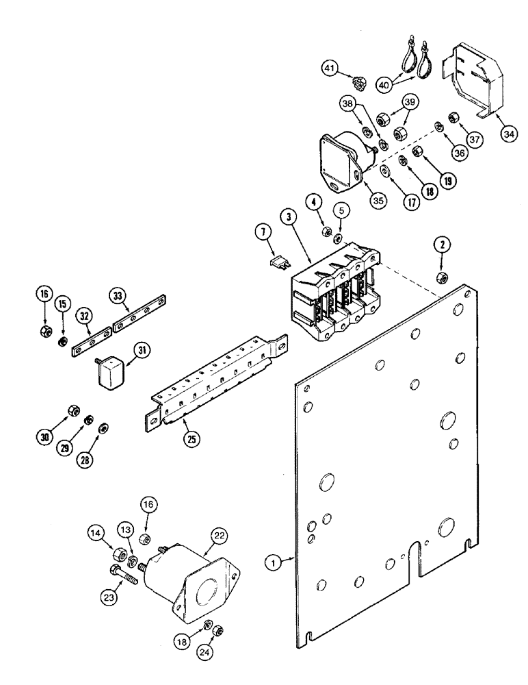 Схема запчастей Case IH 8910 - (4-024) - FUSES, SOLENOIDS AND CIRCUIT BREAKERS (04) - ELECTRICAL SYSTEMS