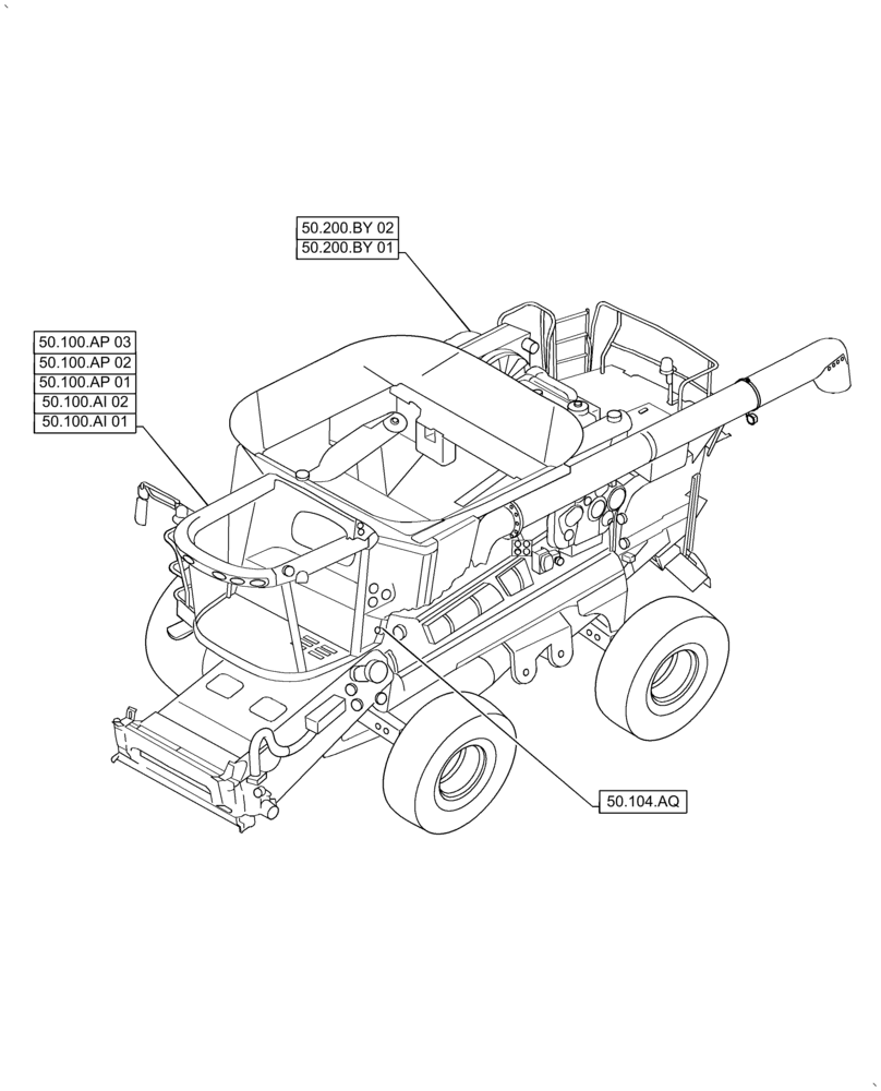 Схема запчастей Case IH AF4088 - (50.000.00) - SECTION INDEX - CAB CLIMATE CONTROL (50) - CAB CLIMATE CONTROL