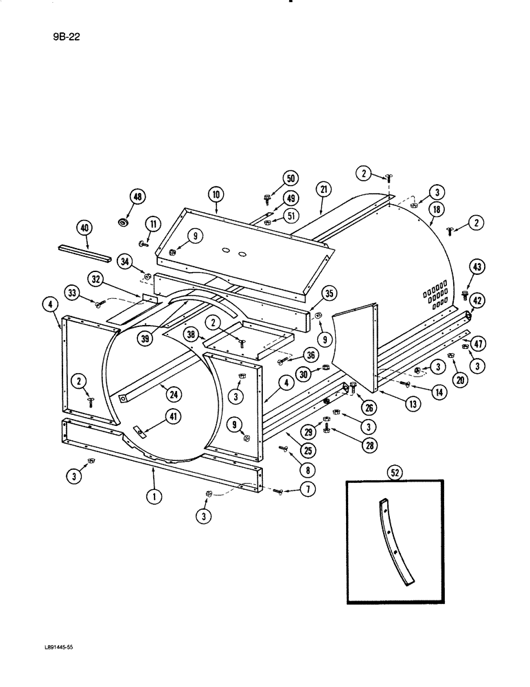 Схема запчастей Case IH 1670 - (9B-22) - CAGE, FRONT (14) - ROTOR, CONCANVES & SIEVE