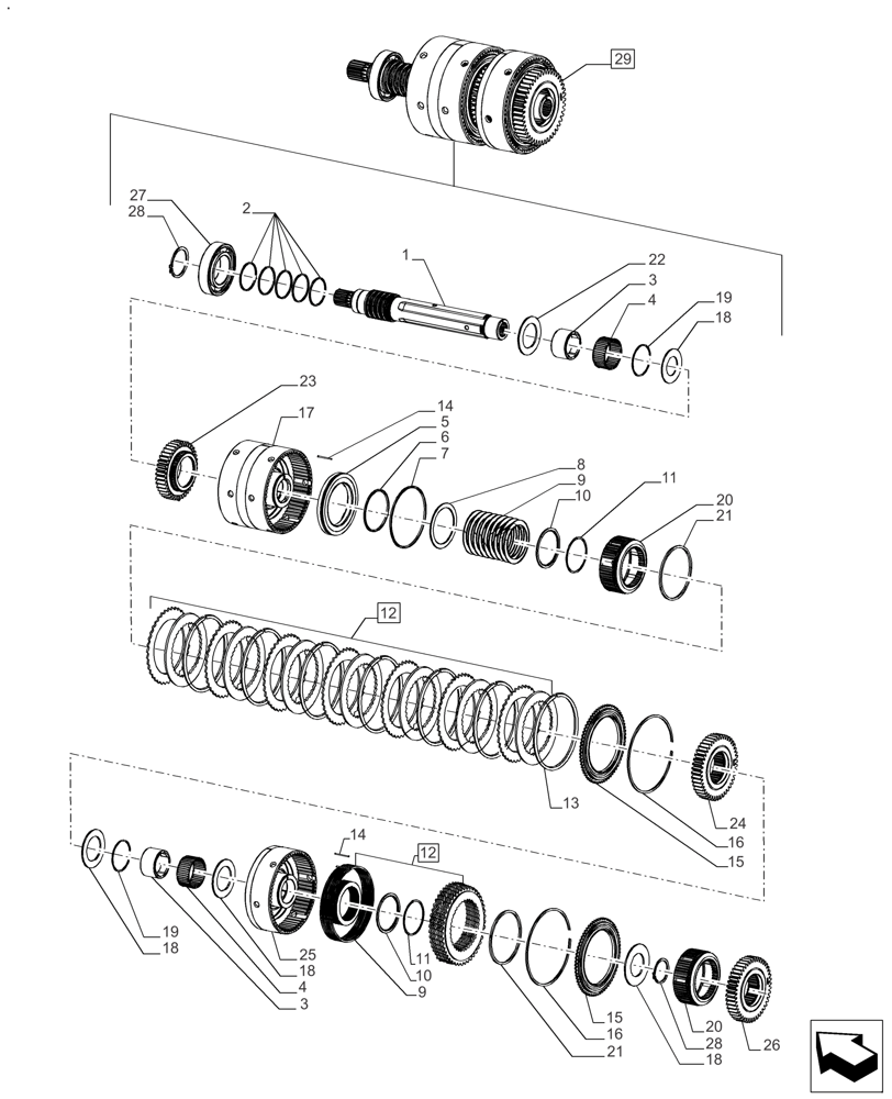 Схема запчастей Case IH FARMALL 110A - (21.154.AA[04]) - VAR - 330061 - CLUTCH, 16X8 (21) - TRANSMISSION