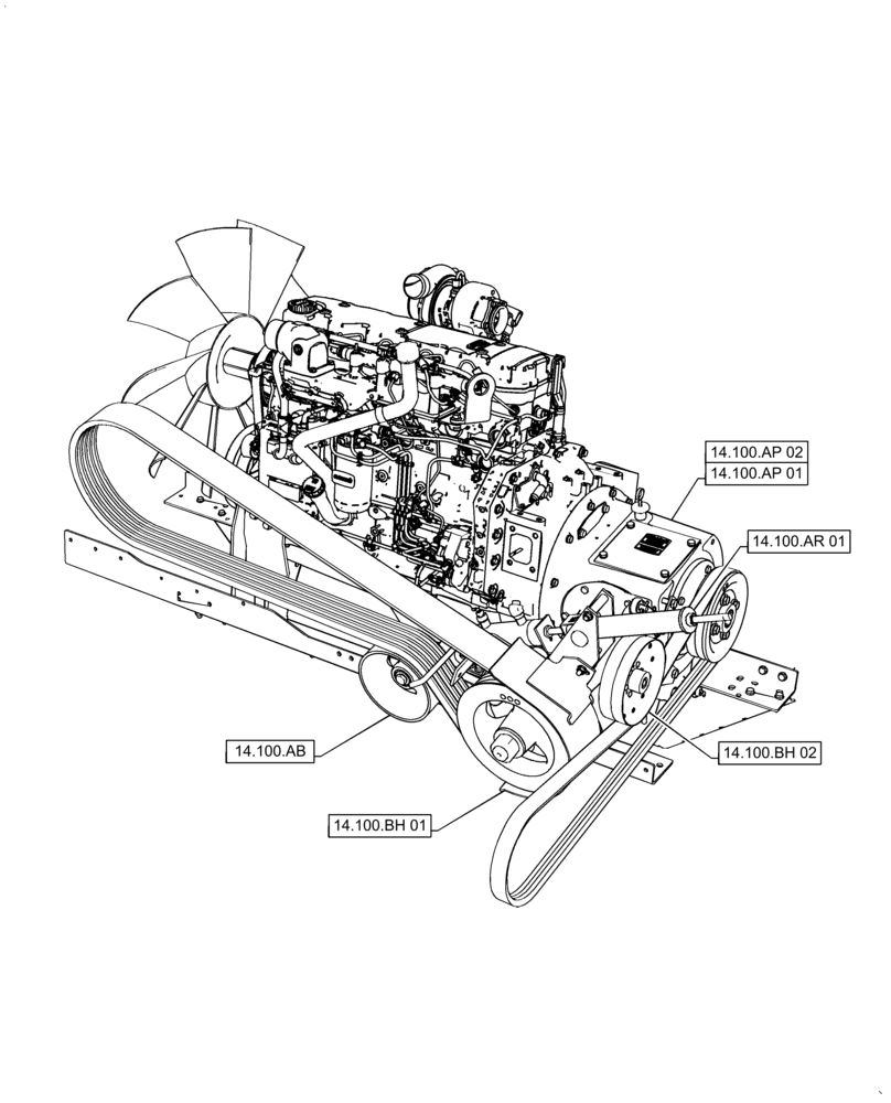 Схема запчастей Case IH AF4088 - (00.000.14) - PICTORIAL INDEX - MAIN GEARBOX AND DRIVE (00) - GENERAL & PICTORIAL INDEX