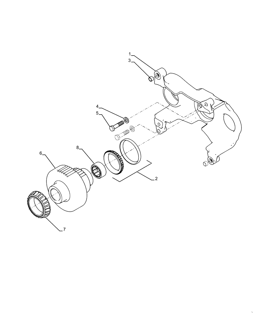 Схема запчастей Case IH MAGNUM 380 - (21.507.AG[08]) - VAR - 429334, 429335 - TRANSMISSION - CVT - OUTPUT GEAR ASSY (21) - TRANSMISSION