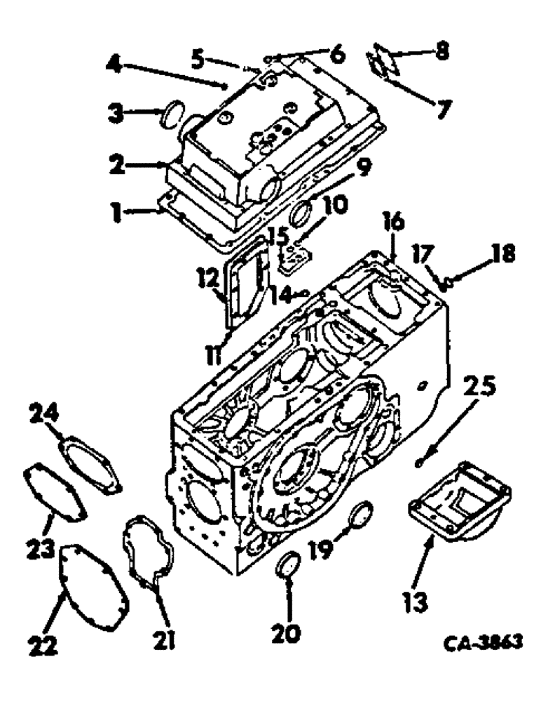 Схема запчастей Case IH 1568 - (07-10) - DRIVE TRAIN, REAR FRAME, COVER AND CONNECTIONS (04) - Drive Train