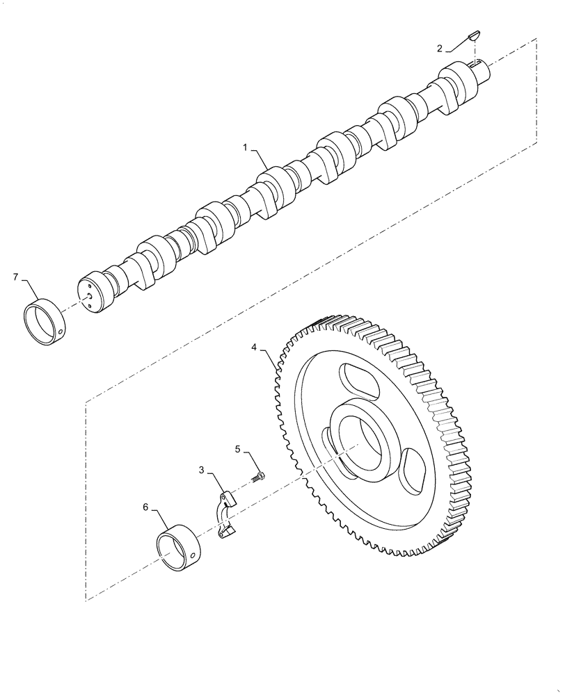 Схема запчастей Case IH RP135 - (10.106.AA) - CAMSHAFT (10) - ENGINE