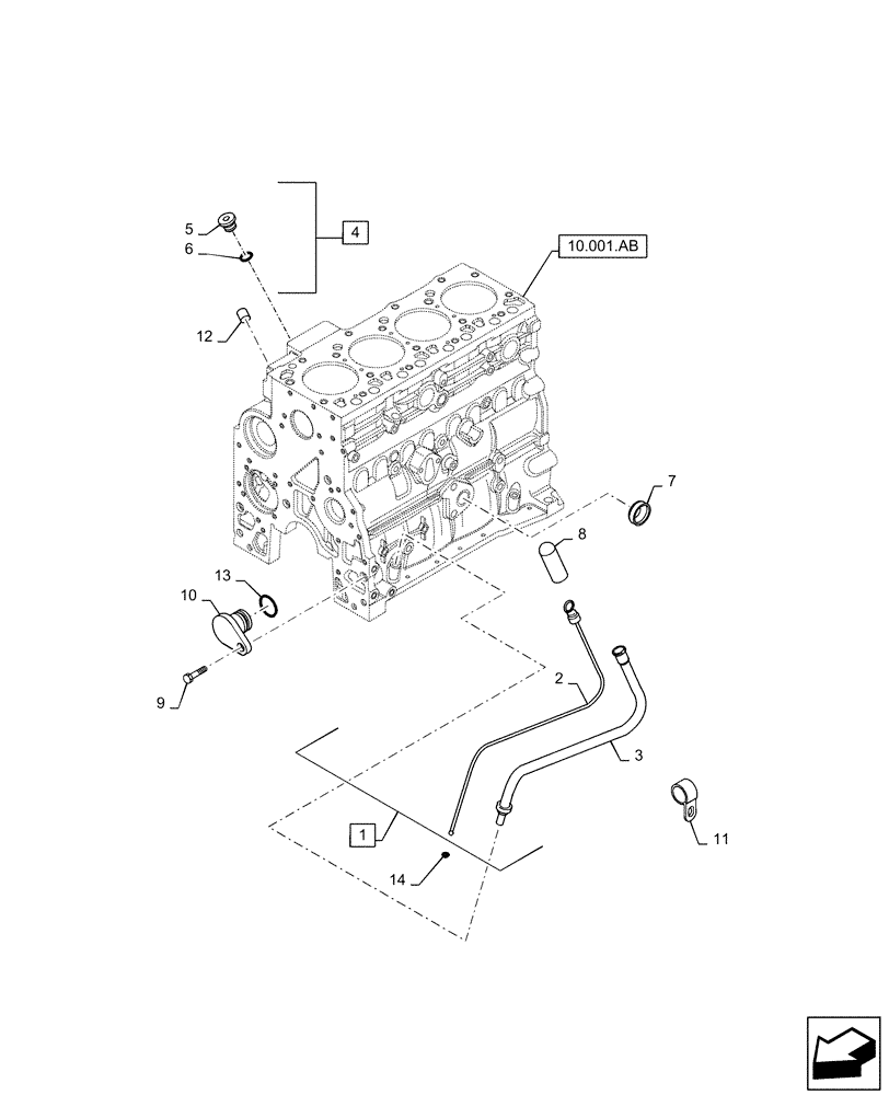 Схема запчастей Case IH 170A - (10.304.AS) - DIPSTICK - ENGINE OIL (10) - ENGINE