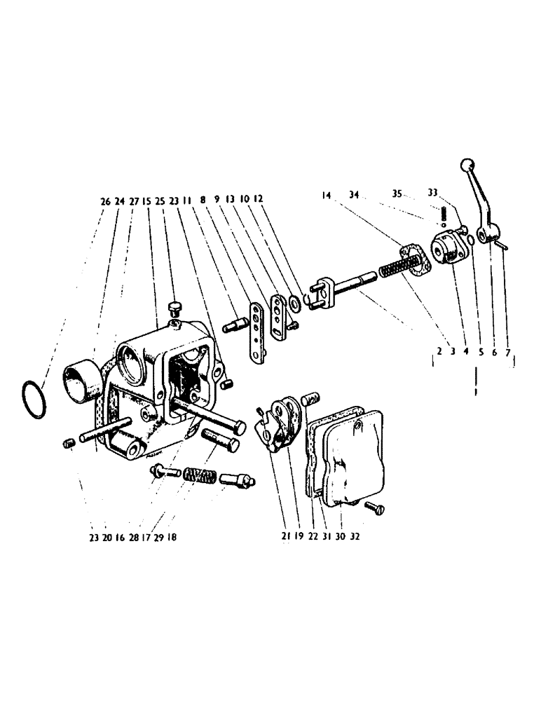 Схема запчастей Case IH 950 - (46) - RAMSHAFT BRACKET AND HOLD, MECHANISM, ALL MODELS (07) - HYDRAULIC SYSTEM