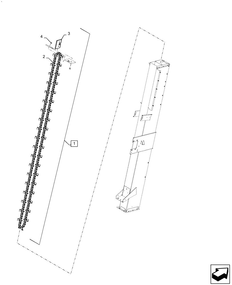 Схема запчастей Case IH AF4077 - (80.101.AR[06]) - CONVEYOR ASSY, GRAIN ELEVATOR (80) - CROP STORAGE/UNLOADING