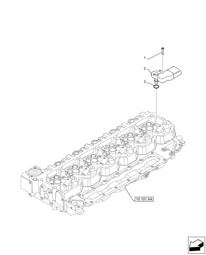 Схема запчастей Case IH F4HE96841 J102 - (55.014.AD) - AIR INTAKE, SENSOR, 4088 (55) - ELECTRICAL SYSTEMS