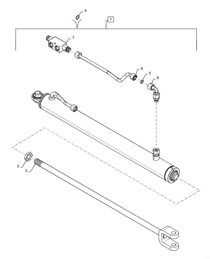 Схема запчастей Case IH 8240 - (35.440.AC[01]) - VAR - 425252, 425369, 722763 - HYDRAULIC CYLINDER, UNLOADING TUBE (35) - HYDRAULIC SYSTEMS