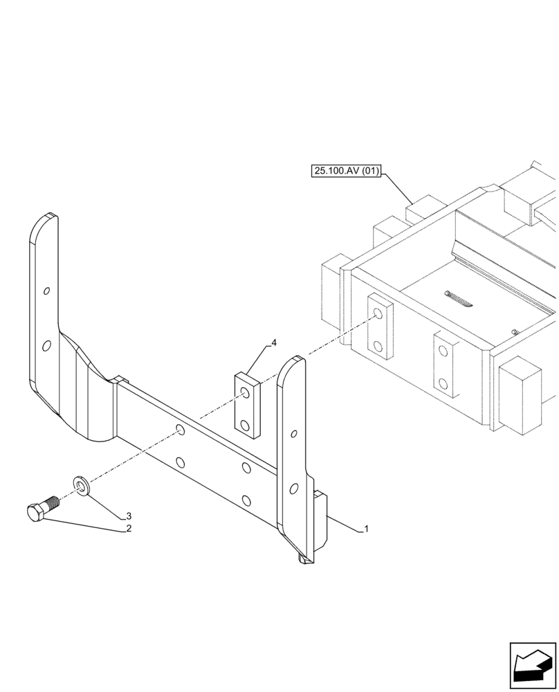 Схема запчастей Case IH FARMALL 95C - (82.100.AI) - LOADER ARM, SUPPORTING ARM (82) - FRONT LOADER & BUCKET