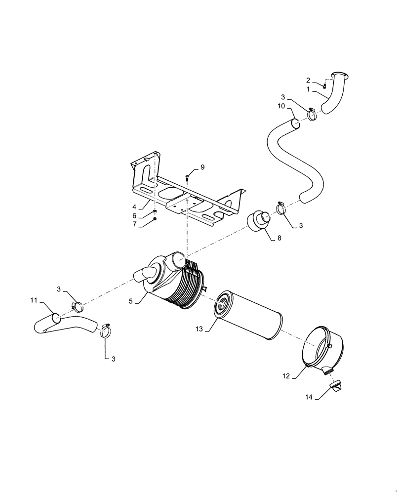 Схема запчастей Case IH PATRIOT 3340 - (50.300.AB[01]) - INTAKE AIR CLEANER ASSY (50) - CAB CLIMATE CONTROL