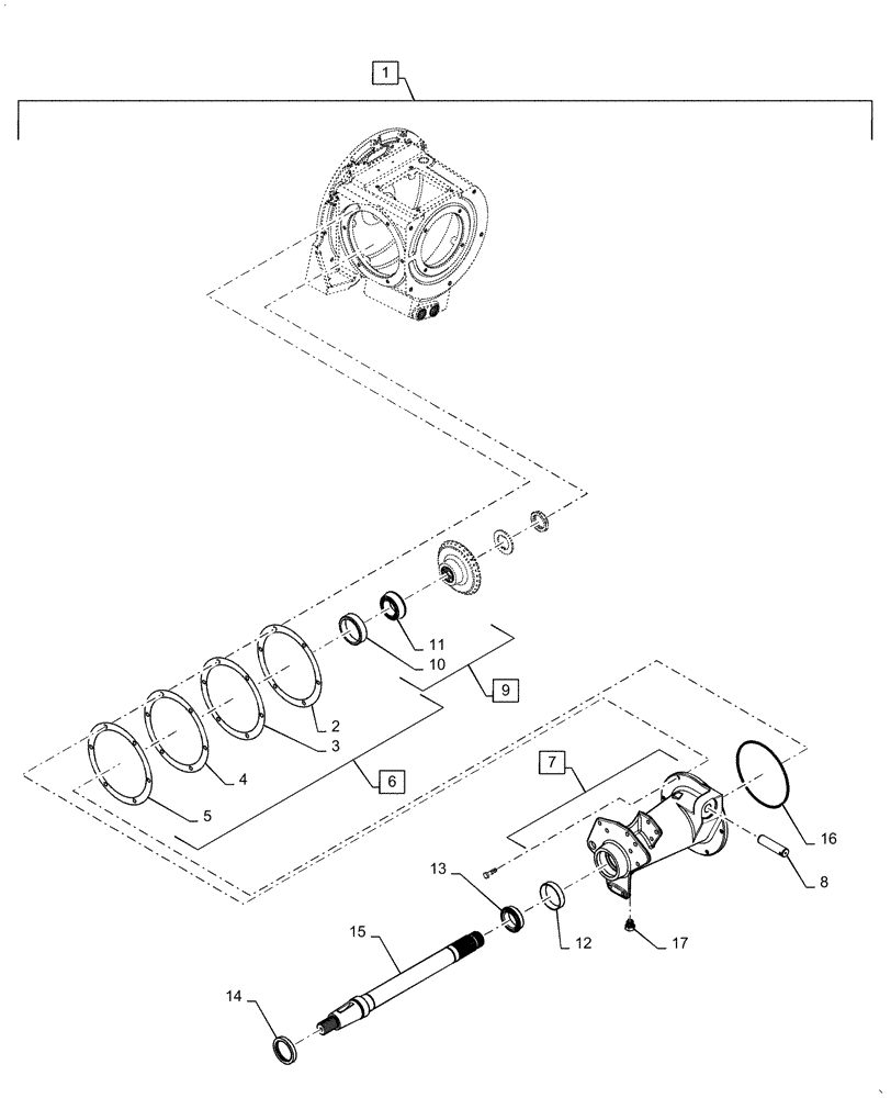 Схема запчастей Case IH AF4077 - (14.100.AP[02]) - PTO GEARBOX ASSY (14) - MAIN GEARBOX & DRIVE