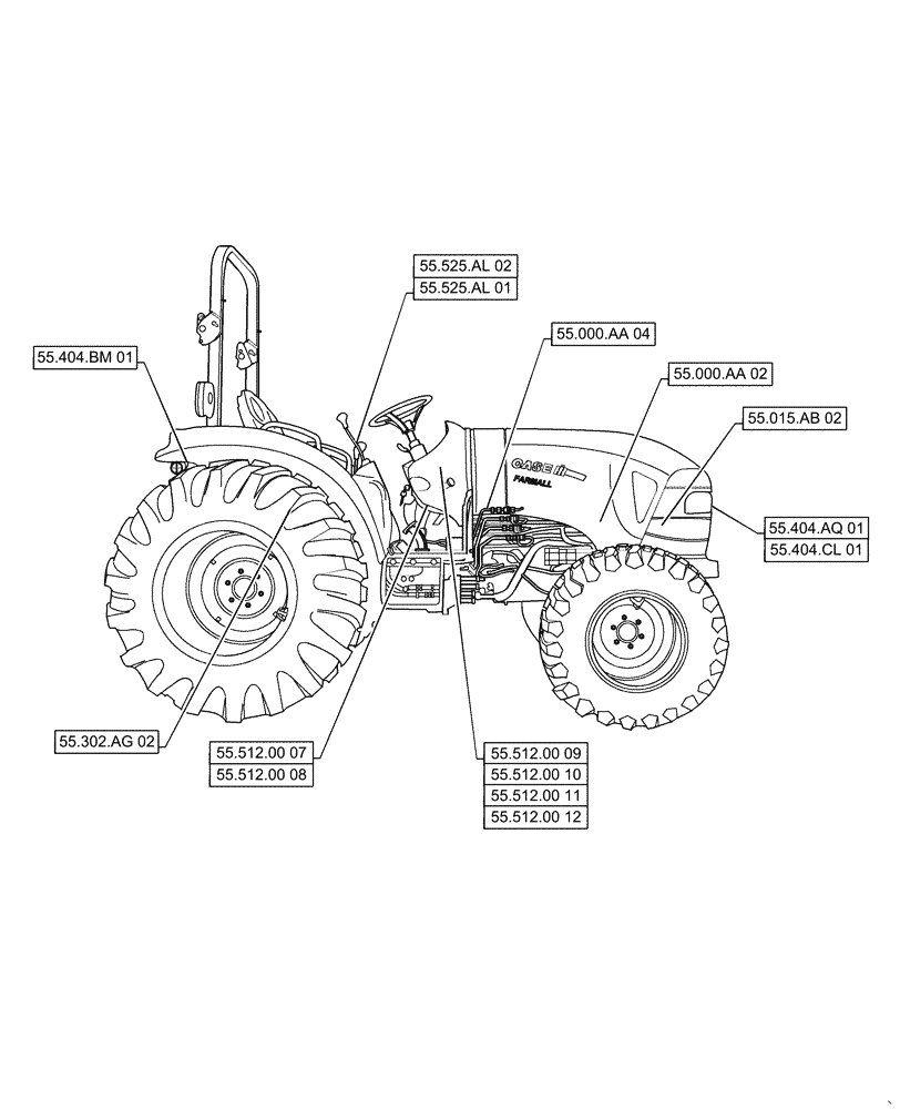 Схема запчастей Case IH FARMALL 50C - (55.000.00) - SECTION INDEX - ELECTRICAL SYSTEMS (55) - ELECTRICAL SYSTEMS
