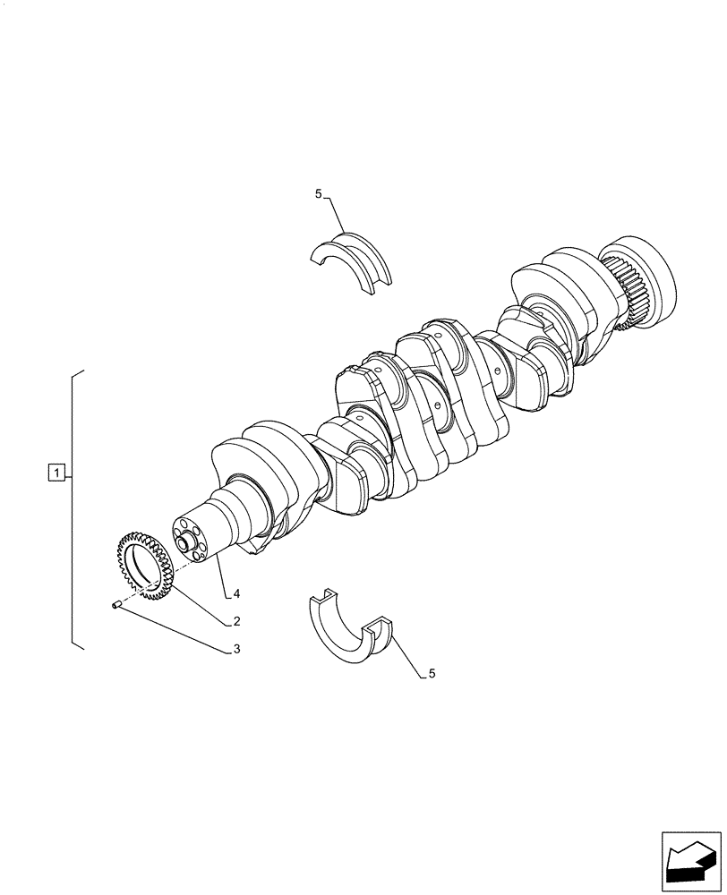 Схема запчастей Case IH F4HE96841 J102 - (10.103.AA) - CRANKSHAFT, 4088 (10) - ENGINE