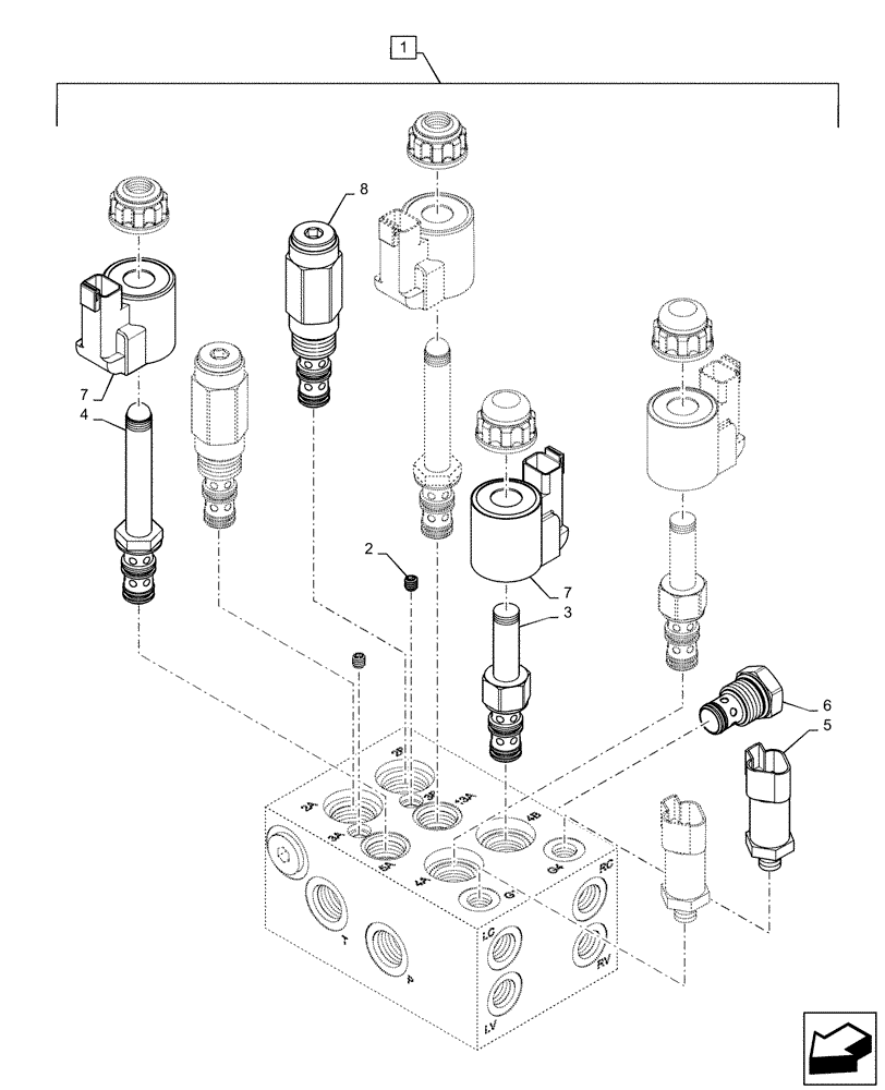 Схема запчастей Case IH PATRIOT 4440 - (35.911.AM[01]) - AUTO-BOOM CONTROL VALVE ASSY (35) - HYDRAULIC SYSTEMS