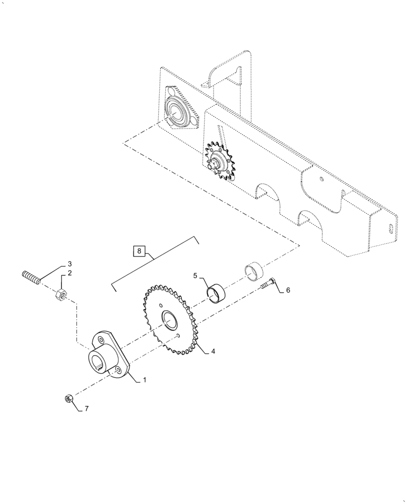 Схема запчастей Case IH AF4077 - (80.150.AA[07]) - SPROCKET ASSY, GRAIN TANK (80) - CROP STORAGE/UNLOADING