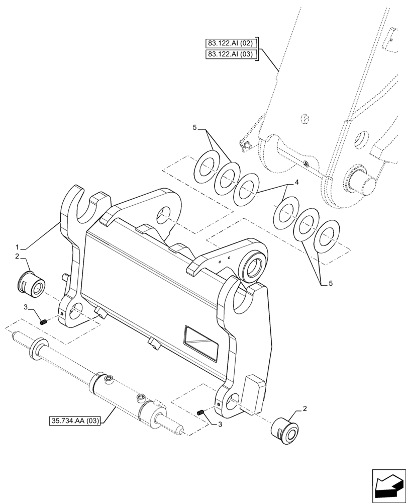 Схема запчастей Case IH FARMLIFT 632 - (89.100.AB[03]) - VAR - 749148 - CARRIER, FORK - END SN NEKB00126 (89) - TOOLS