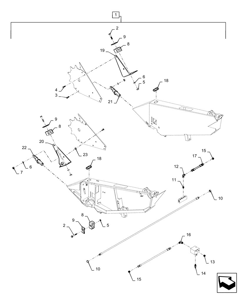 Схема запчастей Case IH DH303 - (88.100.58[04]) - DIA, KIT, ROTARY SHEAR (88) - ACCESSORIES