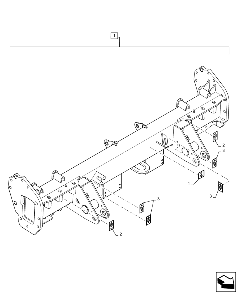 Схема запчастей Case IH 7240 - (25.400.AD[01]) - VAR - 425273, 425431, 425272, 425215, 425399 - FRONT AXLE, BEAM (25) - FRONT AXLE SYSTEM