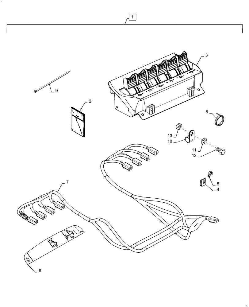 Схема запчастей Case IH STEIGER 500 - (88.100.55[07]) - DIA KIT, TRACTOR, 6 SPOOL EH REMOTE (88) - ACCESSORIES