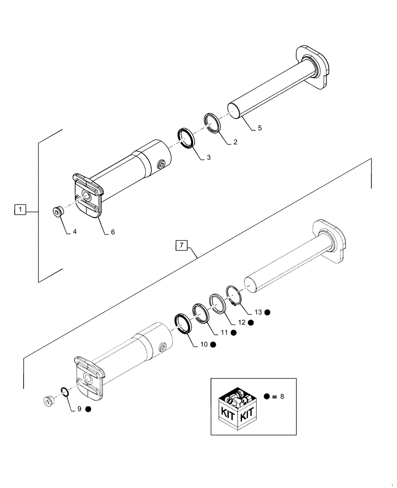 Схема запчастей Case IH STX425 - (08-51) - TENSIONER (08) - HYDRAULICS