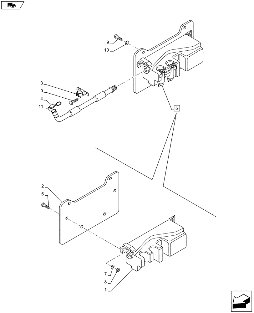 Схема запчастей Case IH PUMA 200 - (55.518.01[01]) - WINDSHIELD WIPER TANK (55) - ELECTRICAL SYSTEMS