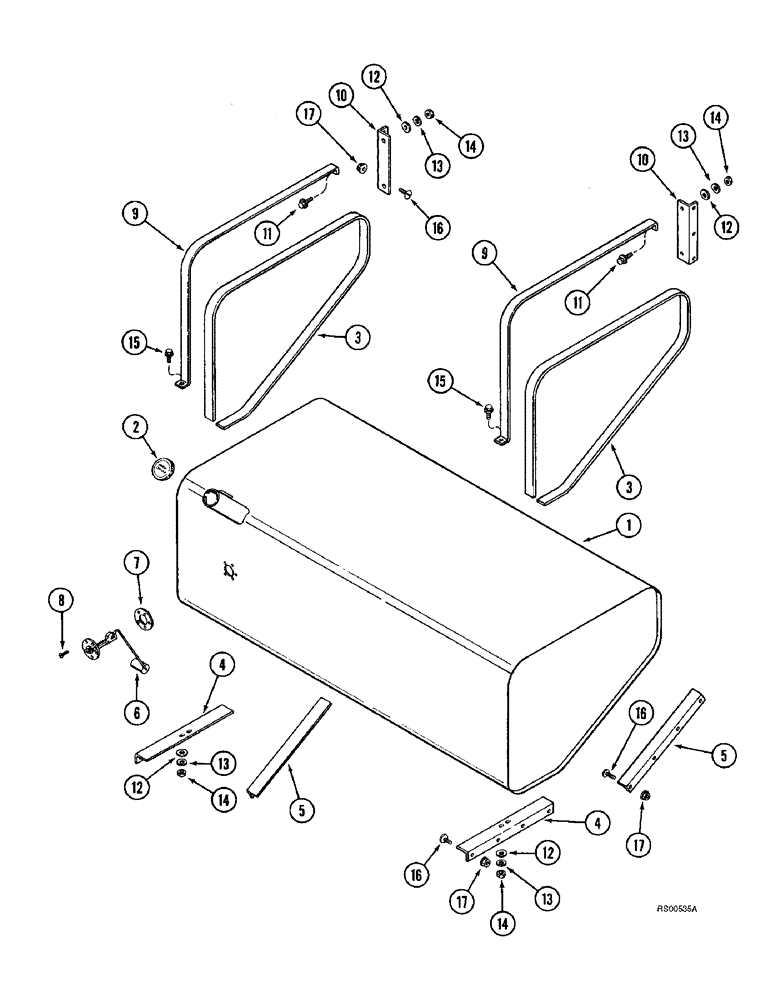 Схема запчастей Case IH 1680 - (3-16) - FUEL TANK AND SUPPORTS (02) - FUEL SYSTEM