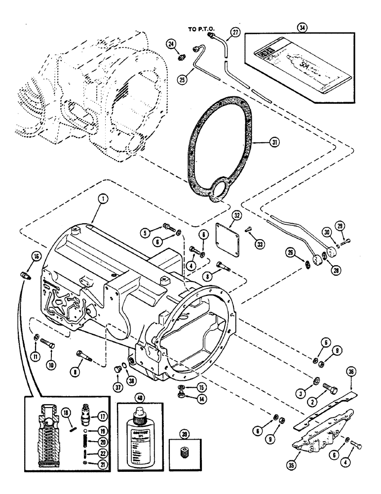 Схема запчастей Case IH 2390 - (6-166) - TORQUE TUBE (06) - POWER TRAIN